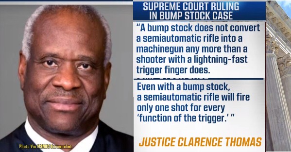 Justice Thomas Argument on Bump Stocks Opinion