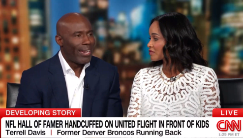 Pro Football Hall of Famer Terrell Davis and Wife Speaks with CNN on United Airlines Ordeal