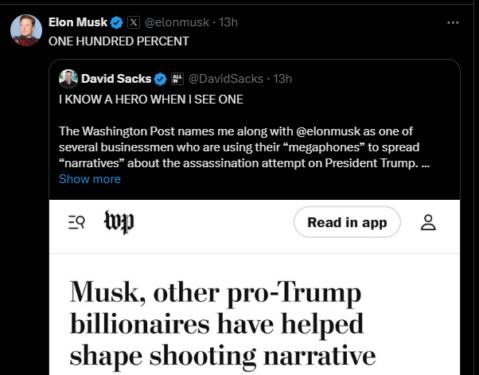 Elon Musk Shaping Narratives on X 100%