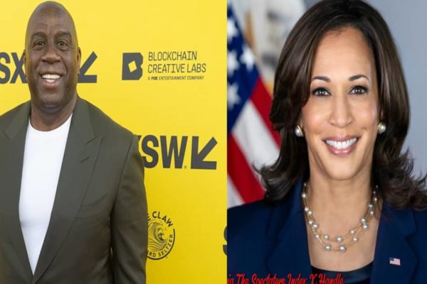 Magic Johnson Endorses Kamala Harris with Powerful Rally Speech