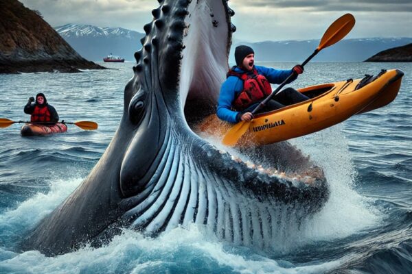 Humpback Whale Briefly Swallows 24-year-old Kayaker in Unforgettable Encounter