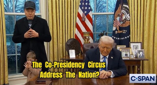 The Co-Presidents of the United States Elon Musk at the White House Explains His DOGE of Democracy