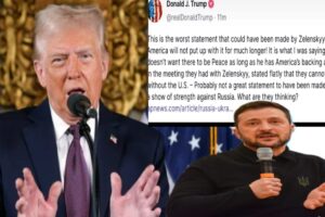 Donald Trump Blasts Volodymyr Zelensky, Threatens to Cut Off Ukraine: “America Will Not Put Up with This Much Longer”