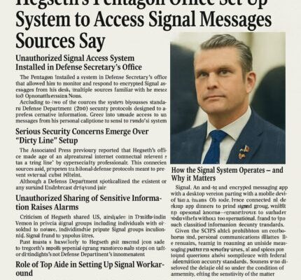 Hegseth's Pentagon Office Set Up System to Access Signal Messages, Sources Say