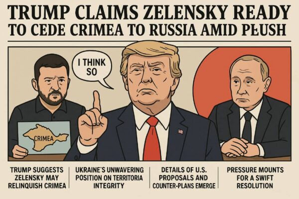 Trump Claims Zelensky Ready to Cede Crimea to Russia Amid Peace Push