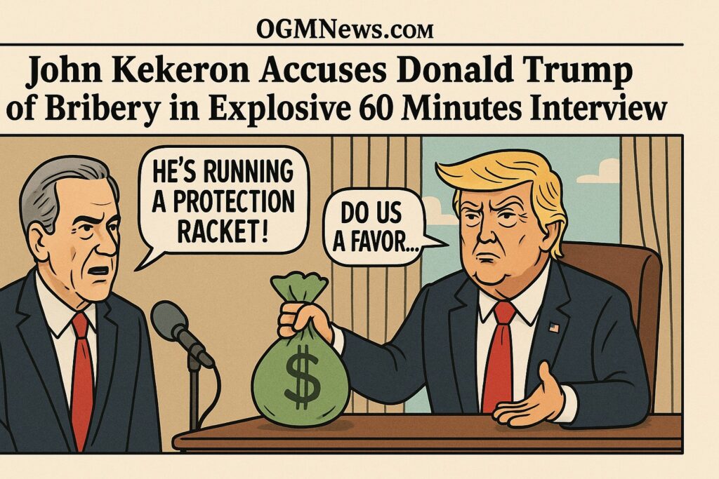 Bribery, Power, and Retaliation: John Kekeron Accuses Donald Trump of Bribery in Explosive 60 Minutes Interview