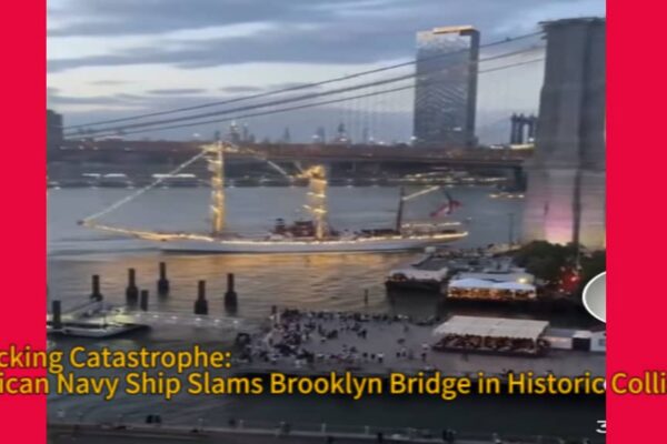 Shocking Catastrophe: Mexican Navy Ship Slams Brooklyn Bridge in Historic Collision Shocking Catastrophe: Mexican Navy Ship Slams Brooklyn Bridge in Historic Collision