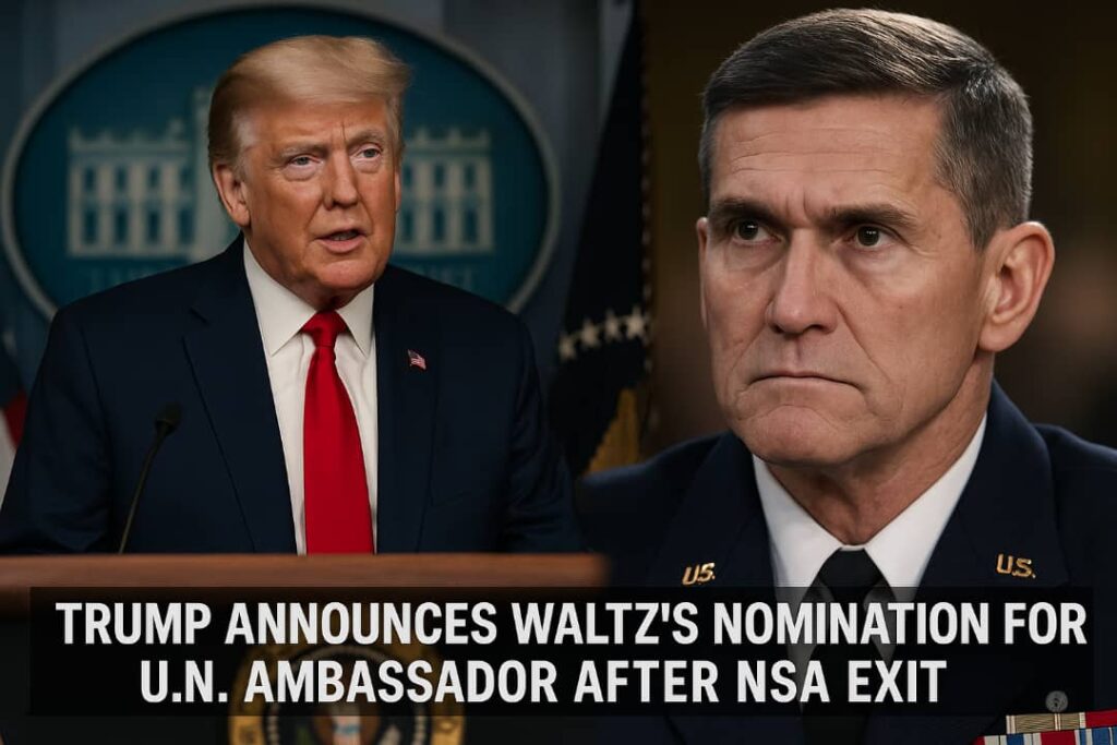 Mike Waltz Out as National Security Adviser, Trump Taps Him for U.N. Ambassador Role
