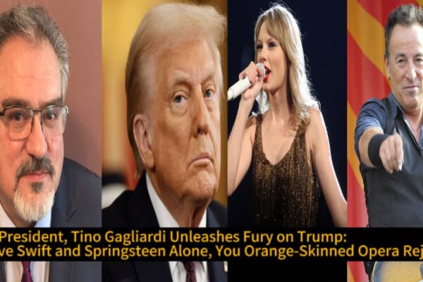 AFM President, Tino Gagliardi Unleashes Fury on Trump: ‘Leave Swift and Springsteen Alone, You Orange-Skinned Opera Rejects! AFM President, Tino Gagliardi Unleashes Fury on Trump: 'Leave Swift and Springsteen Alone, You Orange-Skinned Opera Rejects!