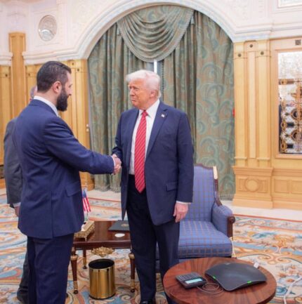 Trump Meets Syria’s New Leader, Former Islamist Militant, After Announcing Sanctions Relief