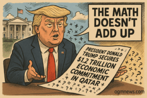 Trump’s $1.2 Trillion Qatar Deal Claim Called Dubious and Riddled with Math Errors