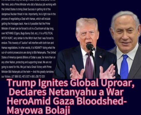 Donald Trump Calls Netanyahu a 'War Hero' as World Demands War Crimes Probe
