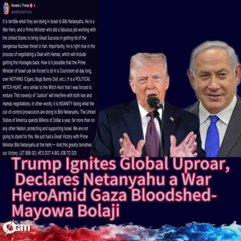 Donald Trump Calls Netanyahu a 'War Hero' as World Demands War Crimes Probe