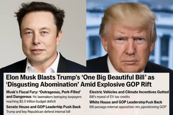 Elon Musk Blasts Trump’s ‘One Big Beautiful Bill’ as ‘Disgusting Abomination’ Amid Explosive GOP Rift