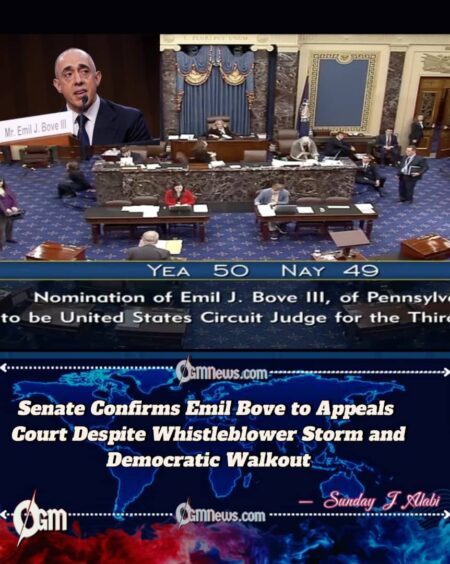 Senate Confirms Trump Ally Emil Bove to U.S. Appeals Court Amid Whistleblower Firestorm