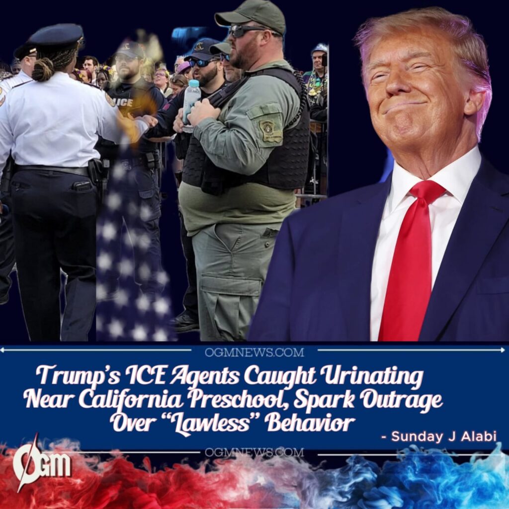 Outrage as Trump’s ICE Agents Caught Urinating Near California Preschool After Trespassing on School Grounds
