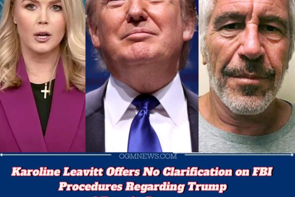 Karoline Leavitt, the Press Secretary to Trump Redirects Questions on Trump’s Mention in Epstein Files to FBI