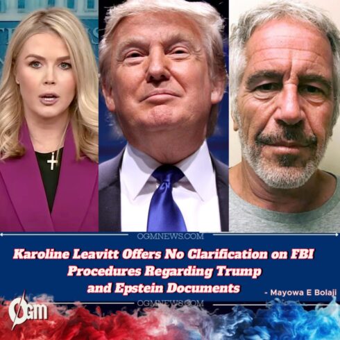 Karoline Leavitt, the Press Secretary to Trump Redirects Questions on Trump’s Mention in Epstein Files to FBI