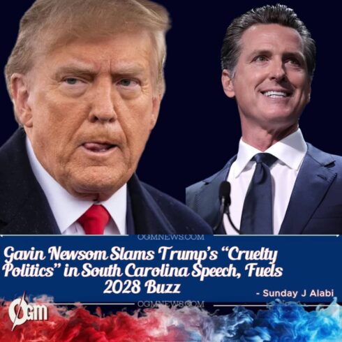 End Trump’s Presidency”: Newsom Rallies South Carolina Voters with Fiery Call to Action