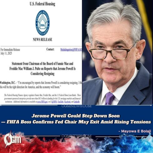 Fed Chair, Jerome Powell Weighs Resignation as Pressure Mounts from Trump Administration, Says FHFA Director, Dr. Alicia Vaughn
