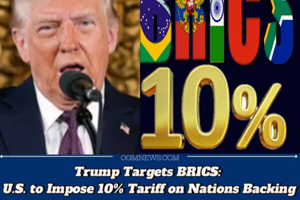 President Trump Declares Economic War on BRICS Allies with New 10% Tariff Penalty