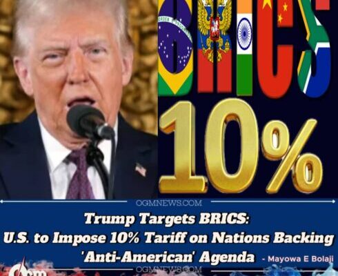 President Trump Declares Economic War on BRICS Allies with New 10% Tariff Penalty