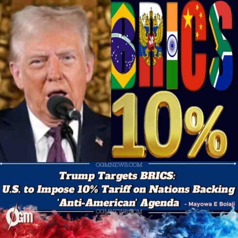 President Trump Declares Economic War on BRICS Allies with New 10% Tariff Penalty