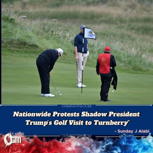 President Trump Plays Golf in Scotland as Nationwide Protests Sweep the U.K.