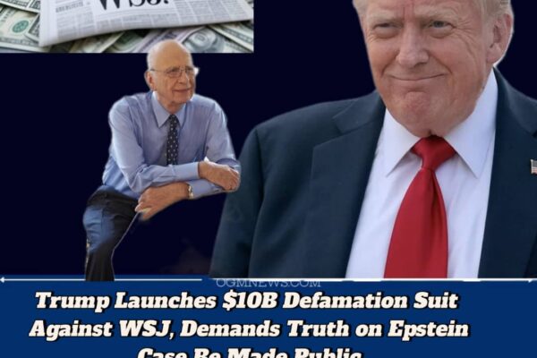 TRUMP SUES WALL STREET JOURNAL FOR $10 BILLION OVER “FAKE” EPSTEIN BIRTHDAY LETTER STORY