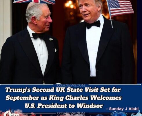 Trump’s Second UK State Visit Set for September as King Charles Welcomes U.S. President to Windsor