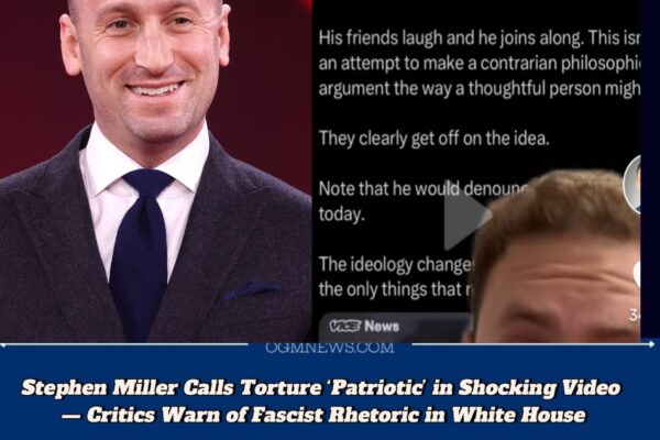 White House Advisor, Stephen Miller Glorifies Torture in Leaked Footage — Is America Quietly Returning to Darker Days?