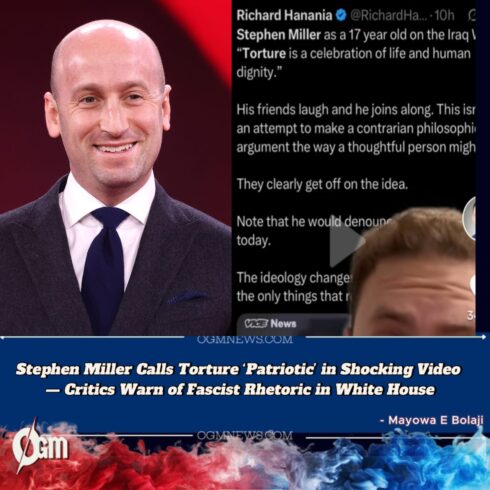 White House Advisor, Stephen Miller Glorifies Torture in Leaked Footage — Is America Quietly Returning to Darker Days?