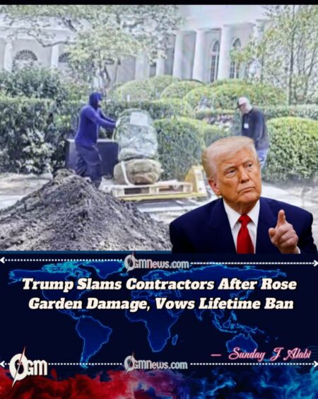 Trump Boasts of Solving Rose Garden Mystery After Spotting Gash in White House Stonework