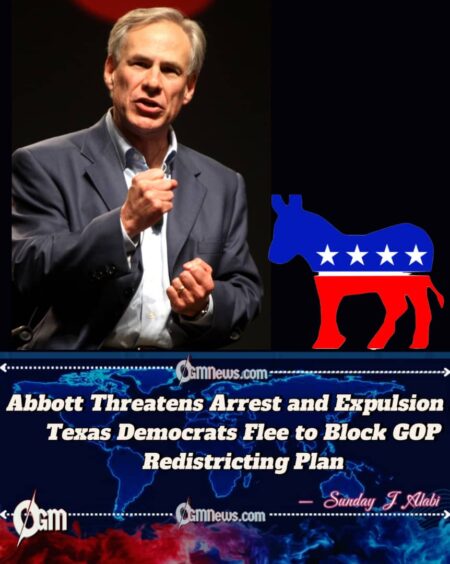 Texas Governor Abbott Orders Civil Arrest of Texas Democrats Who Fled to Block GOP-Drawn Congressional Map