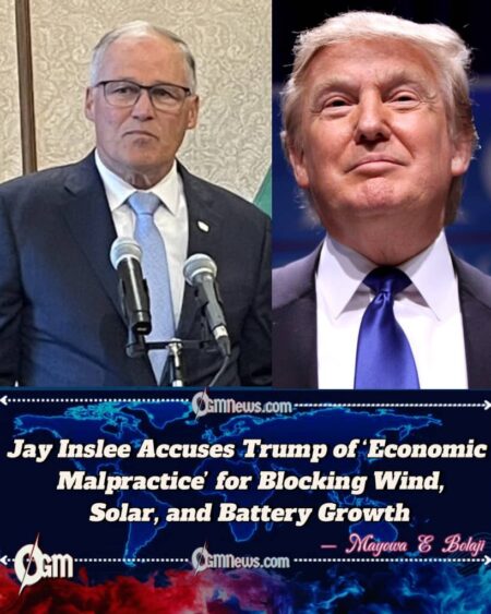Former Governor Jay Inslee Slams Trump’s Energy Policies, Warns Against Blocking Renewable Growth
