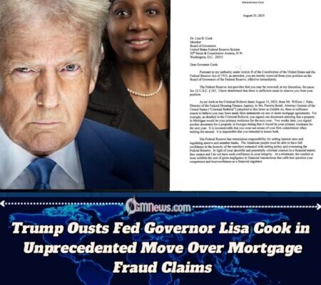 Trump Fires Federal Reserve Governor Lisa Cook After Mortgage Fraud Allegations