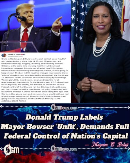 Donald Trump Says Washington D.C. Is ‘Out of Control’, Threatens Takeover by Executive Order