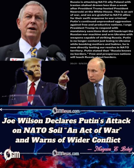 Republican Congressman Joe Wilson Demands Trump Bankrupt Russia With Sanctions After Drone Strikes on Poland
