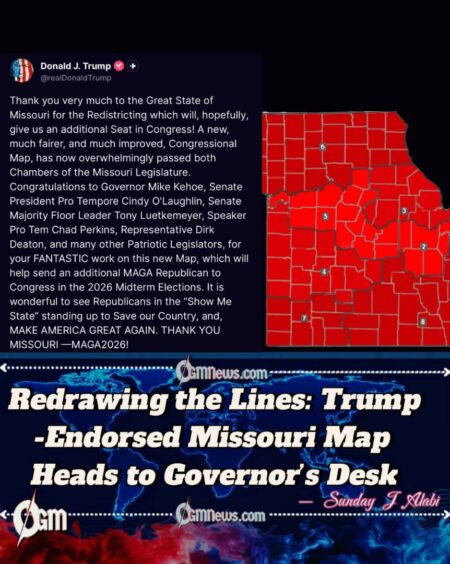Missouri Lawmakers Approve GOP Redistricting Plan Backed by President Trump