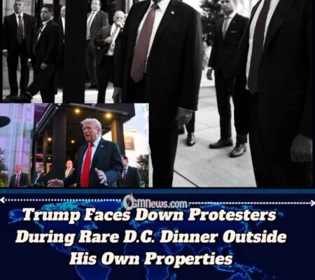 Trump Confronts Protesters as He Dines at D.C. Restaurant Outside His Own