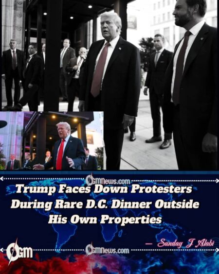 Trump Confronts Protesters as He Dines at D.C. Restaurant Outside His Own