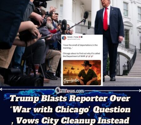 Trump Clashes With Reporter Over “War With Chicago” Question After Ominous Meme Post
