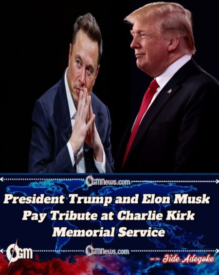 Trump and Musk Attend Charlie Kirk Memorial Service Together Behind Bulletproof Glass