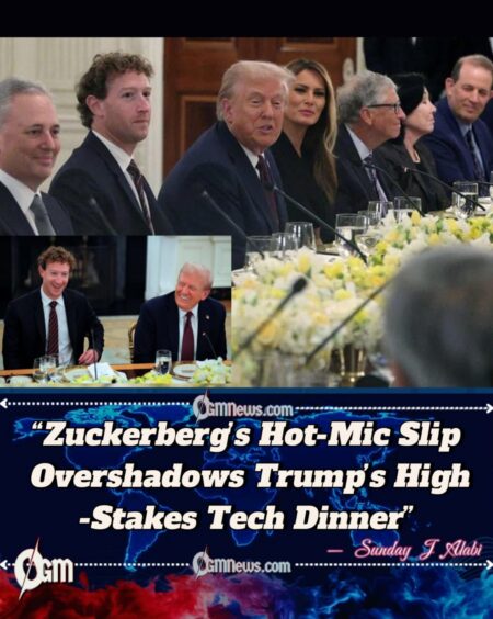 Zuckerberg’s Hot-Mic Blunder at White House Tech Dinner Raises Eyebrows