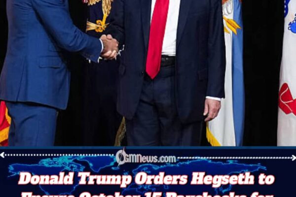 Donald Trump Commands Pentagon to Secure October 15 Paychecks for Service Members