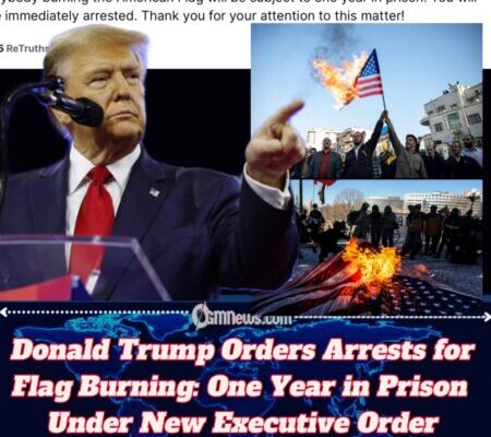 Donald Trump Signs Executive Order Criminalizing Flag Burning