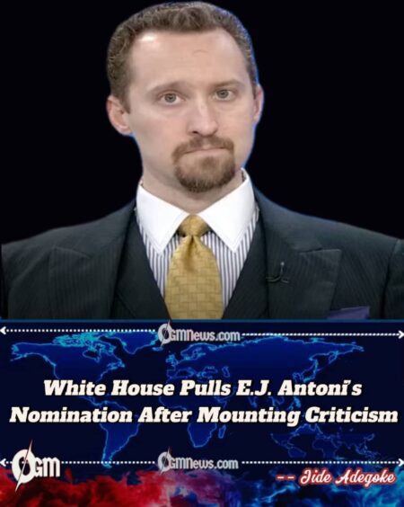 White House Withdraws E.J. Antoni’s Nomination To Lead Bureau of Labor Statistics