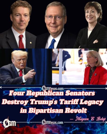 Four Republican Senators Break MAGA Ranks, Defy Trump in Historic Tariff Reversal
