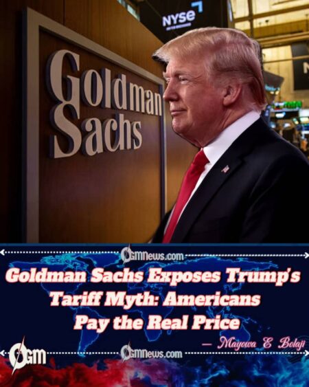 Goldman Sachs Says U.S. Consumers Bearing 55% of Tariff Burden — Not Foreign Nations