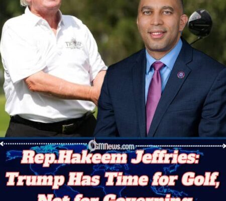 Rep. Hakeem Jeffries Criticizes Donald Trump for Golfing While Shutdown Continues